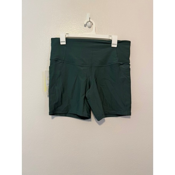 all in motion Pants - All In Motion Womens Effortless Support Bike Shorts Dark Green XL 6in Inseam NWT